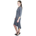 3/4 Sleeve Flowy Panel Crinkle Dress - DR562LS